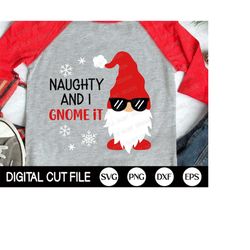 christmas gnome svg, naughty and i gnome it svg, christmas svg, gnome svg, gnomes png, holiday gnomie, christmas shirt,