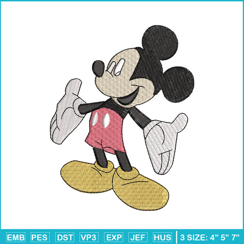 Mickey mouse embroidery design, Disney embroidery,Embroidery shirt, Embroidery file, Anime design, Digital download.jpg