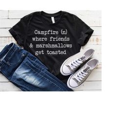 campfire where friends and marshmallows get toasted svg, camping svg, outside svg, hiking svg, campfire svg, campfire pn