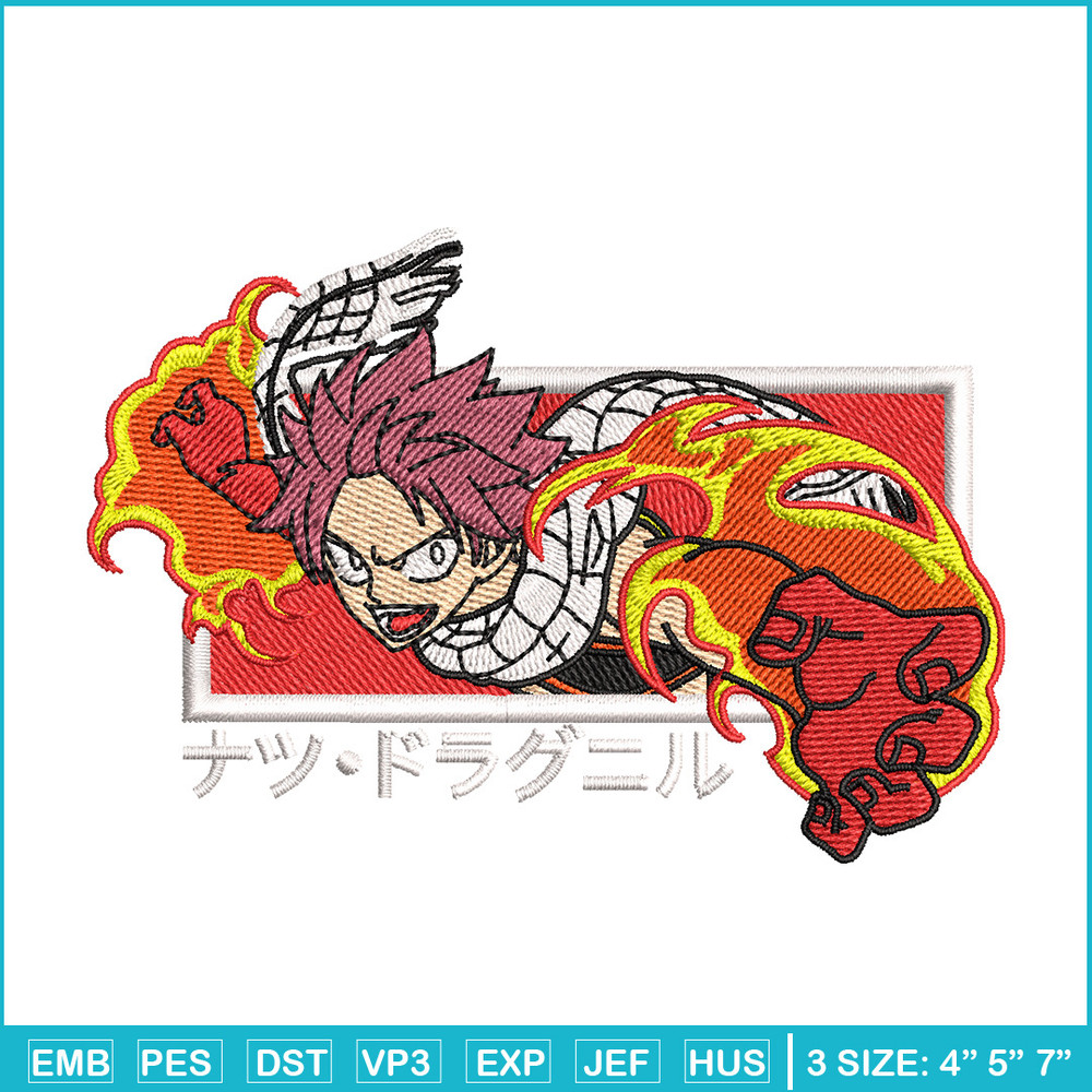 Natsu box embroidery design, Fairy tail embroidery, Anime design, Embroidery shirt, Embroidery file, Digital download.jpg