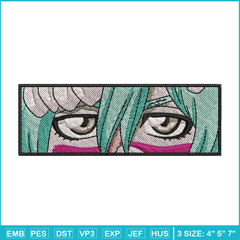 Nel tu eyes embroidery design, Bleach embroidery, Anime design, Embroidery shirt, Embroidery file, Digital download.jpg