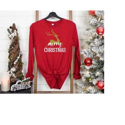 merry christmas svg, merry and bright svg, christmas magic svg, believe svg, reindeer shirt, holiday couples shirt, cric