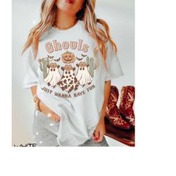 comfort colors ghouls just wanna have fun shirt, cute ghost shirt, spooky halloween, funny halloween party, womens hallo