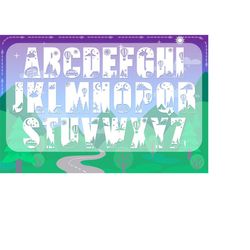 camping font | camping svg alphabet | hiking font | camping svg cricut | camping silhouette | hiking svg