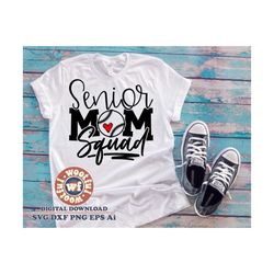senior baseball mom squad svg, senior softball mom squad svg, graduation svg, senior mother svg, svg dxf eps ai png silh