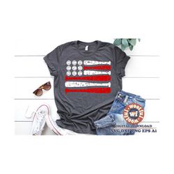 usa baseball flag svg, usa baseball softball flag svg, grunge svg, patriotic svg, 4th of july svg, svg dxf eps ai png si