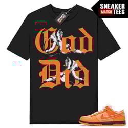 lobster orange dunk low to match sneaker match tees black god did.jpg
