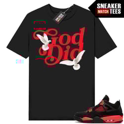red thunder 4s shirts to match sneaker match tees black god did doves.jpg