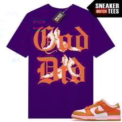 syracuse dunk low to match sneaker match tees purple god did.jpg