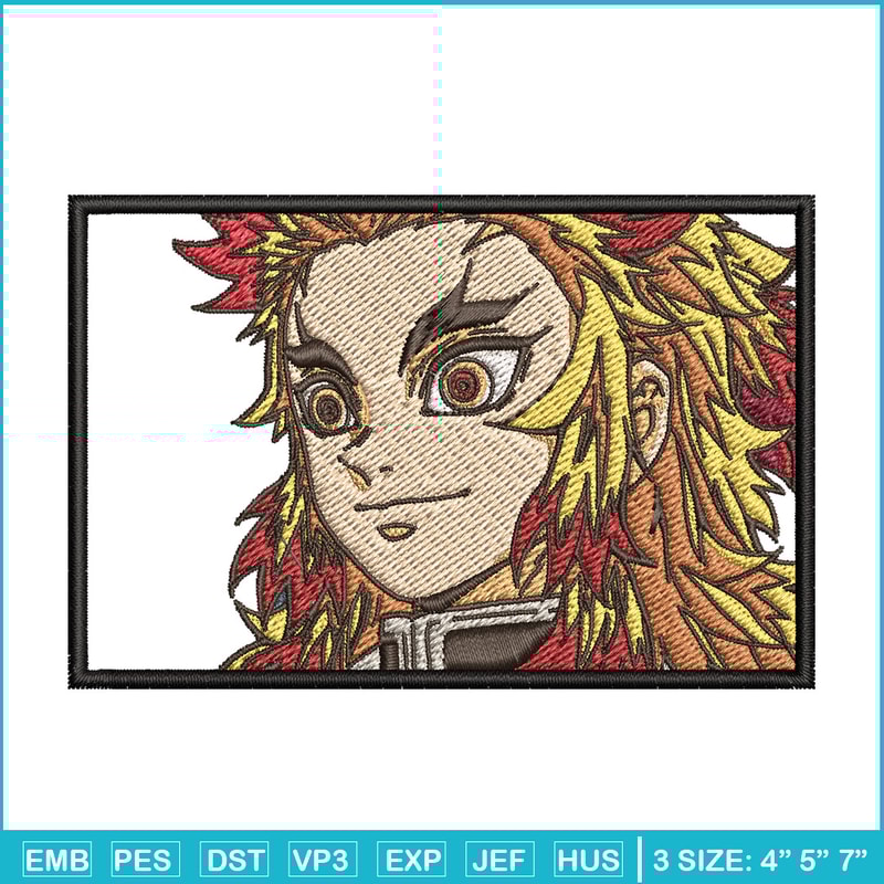Rengoku embroidery design, Rengoku embroidery, Embroidery shirt, Embroidery file, Anime design, Digital download.jpg