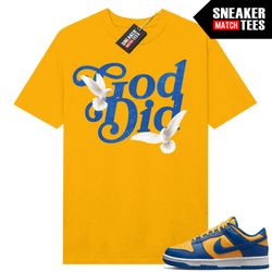 ucla dunk low to match sneaker match tees gold god did doves.jpg
