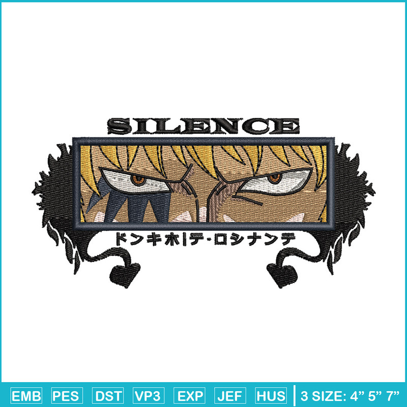 Rosinante eyes embroidery design, One piece embroidery, Anime design, Embroidery shirt, Embroidery file,Digital download.jpg