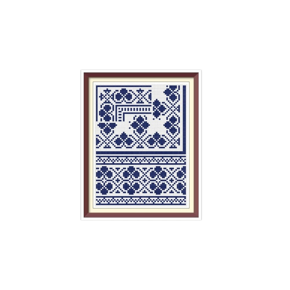 Borders - Cross Stitch Pattern - Corners, Inserts and General Motifs - Antique Sampler PDF Counted Vintage Pattern - Reproduction 1890.jpg
