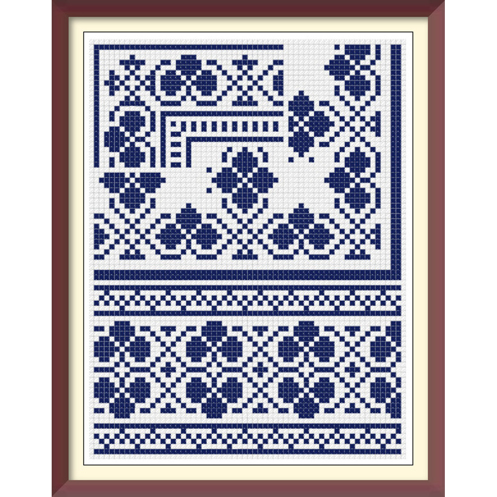 Borders - Cross Stitch Pattern - Corners, Inserts and General Motifs - Antique Sampler PDF Counted Vintage Pattern - Reproduction 1890 (2).jpg