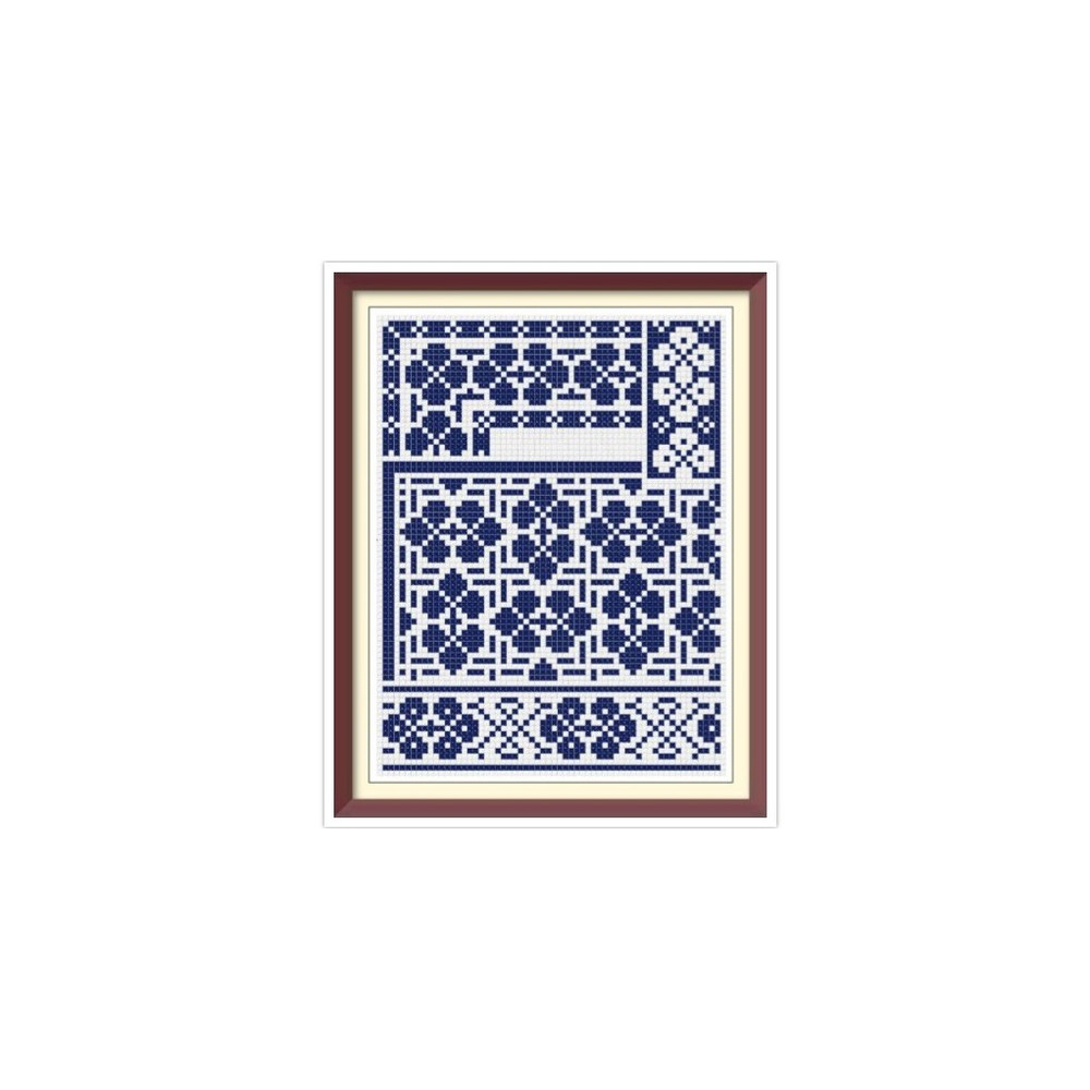 Borders - Cross Stitch Pattern - Corners, Inserts and General Motifs - Antique Sampler PDF Counted Vintage Pattern - Reproduction 1890.jpg