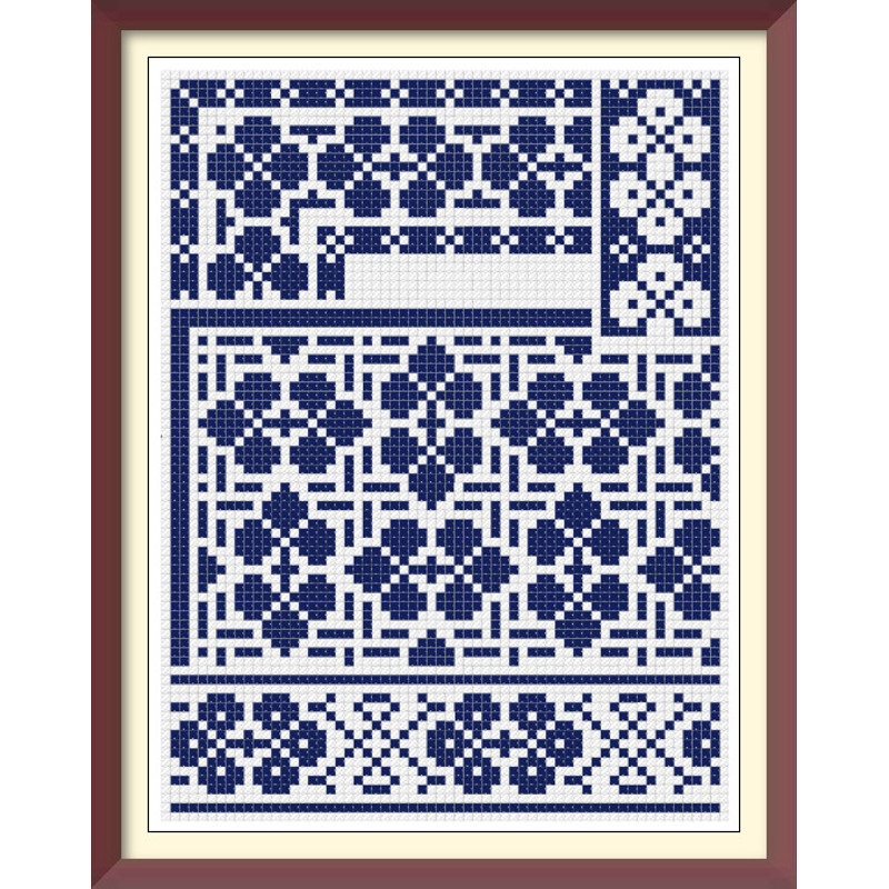 Borders - Cross Stitch Pattern - Corners, Inserts and General Motifs - Antique Sampler PDF Counted Vintage Pattern - Reproduction 1890 (2).jpg