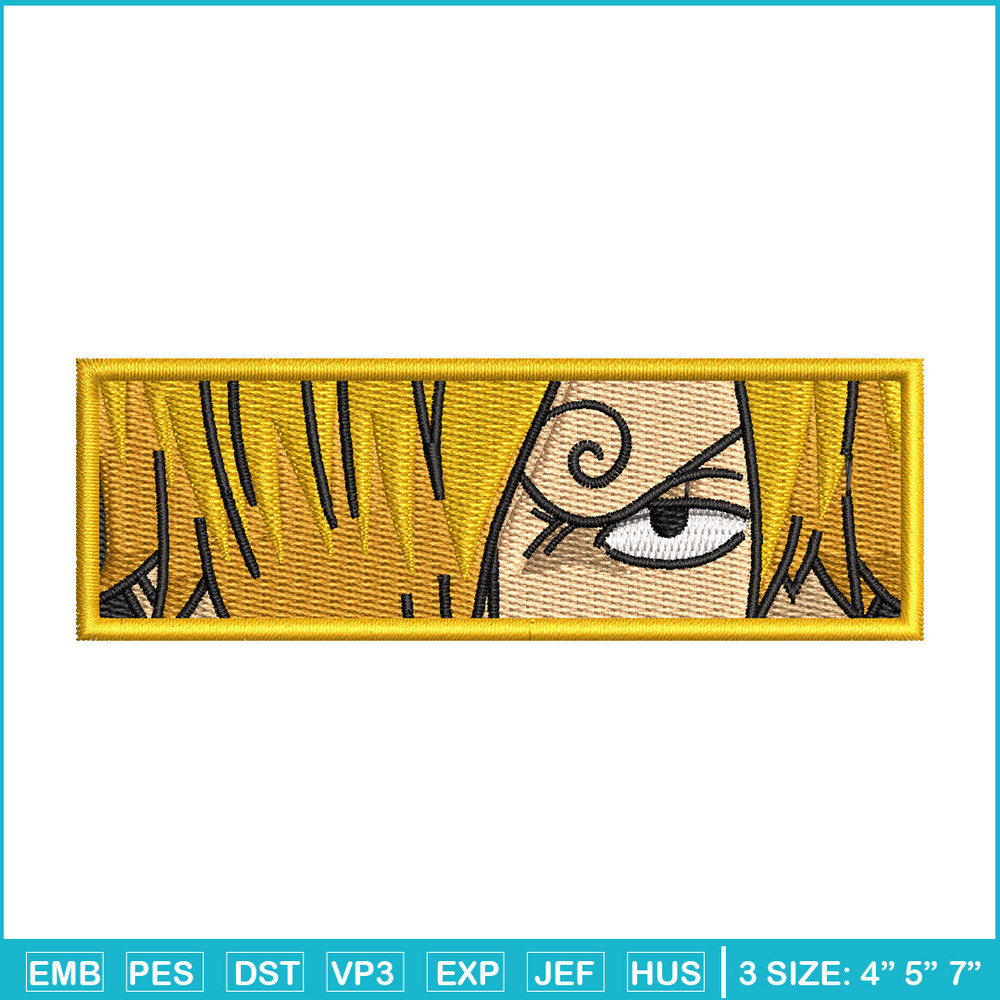 Sanji eyes embroidery design, One piece embroidery, Anime design, Embroidery file, Embroidery shirt, Digital download.jpg