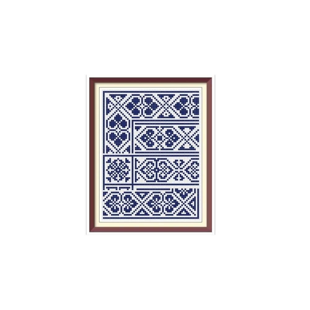 Borders - Cross Stitch Pattern - Corners, Inserts and General Motifs - Antique Sampler PDF Counted Vintage Pattern - Reproduction 1890.jpg