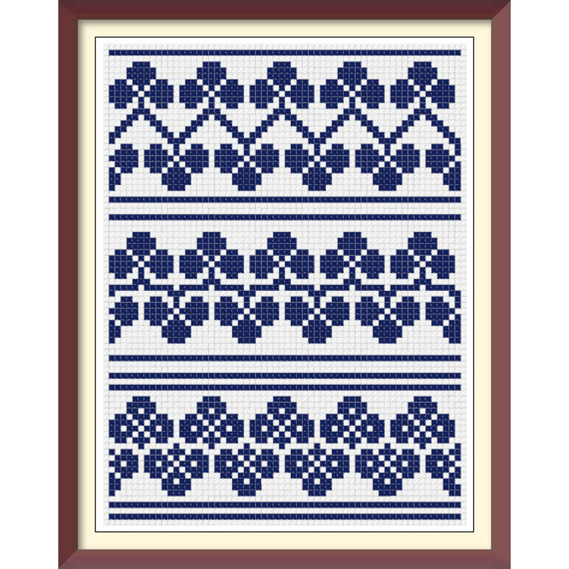 Borders - Cross Stitch Pattern - Corners, Inserts and General Motifs - Antique Sampler PDF Counted Vintage Pattern - Reproduction 1890 (2).jpg
