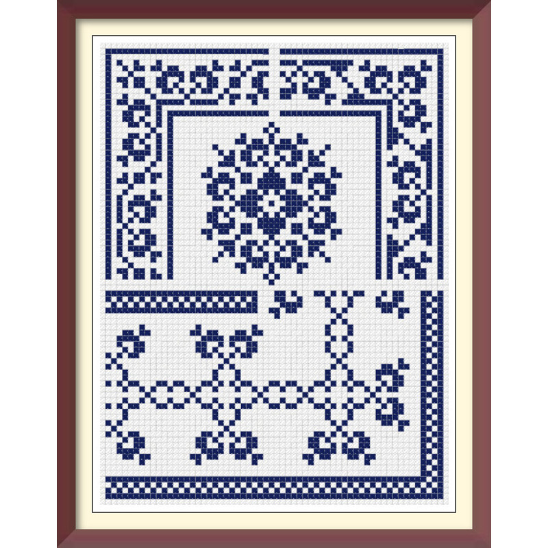 Borders - Cross Stitch Pattern - Corners, Inserts and General Motifs - Antique Sampler PDF Counted Vintage Pattern - Reproduction 1890 (2).jpg