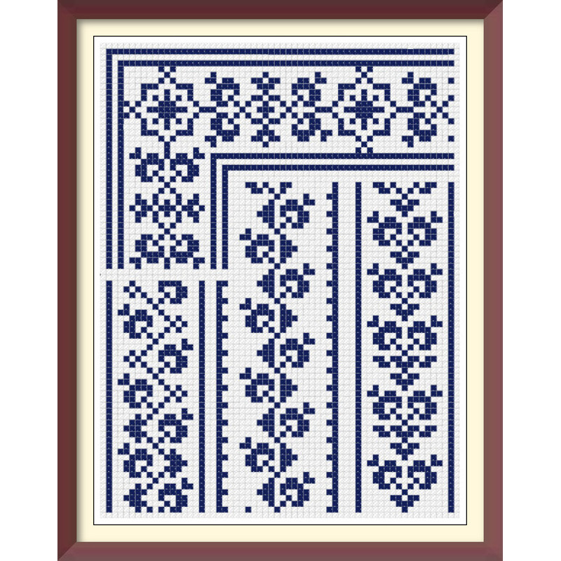 Borders - Cross Stitch Pattern - Corners, Inserts and General Motifs - Antique Sampler PDF Counted Vintage Pattern - Reproduction 1890 (2).jpg