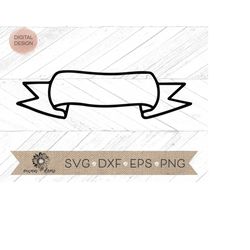 ribbon svg - ribbon outline svg - banner svg - banner cricut svg - banner silhouette svg - banner clip art