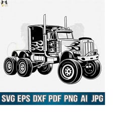 semi truck svg, semi truck clipart, semi truck cricut, semi truck cutfile, semi truck shirt, semi trailer svg, us trucke