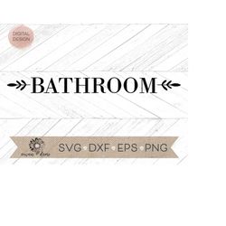 Bathroom Svg - Bathroom Sign Svg - Bathroom Cricut Cut File - Bathroom Silhouette Cut File - Bathroom Clip Art - Bathroo