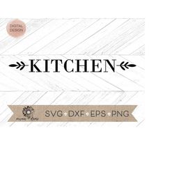 Kitchen Svg - Kitchen Sign Svg - Kitchen Cricut Cut File - Kitchen Silhouette Cut File - Kitchen Clip Art - Kitchen Png