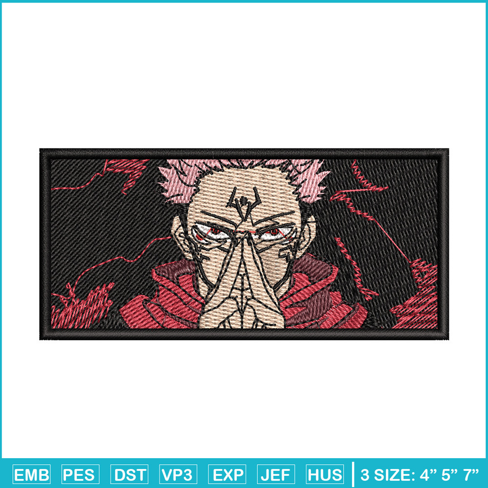 Sukuna box embroidery design, Sukuna embroidery, Embroidery shirt, Embroidery file, Anime design, Digital download.jpg