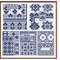 Borders - Cross Stitch Pattern - 5 Plates - Corners, Inserts and General Motifs - Antique Sampler PDF Counted Vintage Pattern - Reproduction 1890.jpg