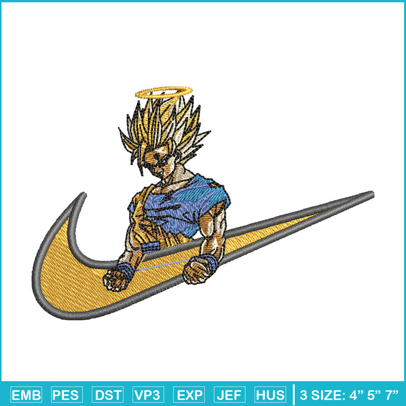 Swoosh songoku embroidery design, Dragonball embroidery, Nike design,Embroidery file, Embroidery shirt, Digital download.jpg