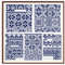 Borders - Cross Stitch Pattern - 5 Plates - Corners, Inserts and General Motifs - Antique Sampler PDF Counted Vintage Pattern - Reproduction 1890.jpg