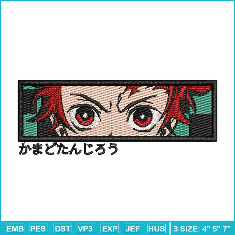 Tanjiro eyes box embroidery design, Tanjiro embroidery, Anime design, Embroidery shirt, Embroidery file,Digital download.jpg