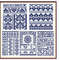 Borders - Cross Stitch Pattern - 5 Plates - Corners, Inserts and General Motifs - Antique Sampler PDF Counted Vintage Pattern - Reproduction 1890.jpg