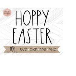 hoppy easter svg  - skinny font svg - easter cricut cut file - easter silhouette cut file - hoppy easter clip art - east