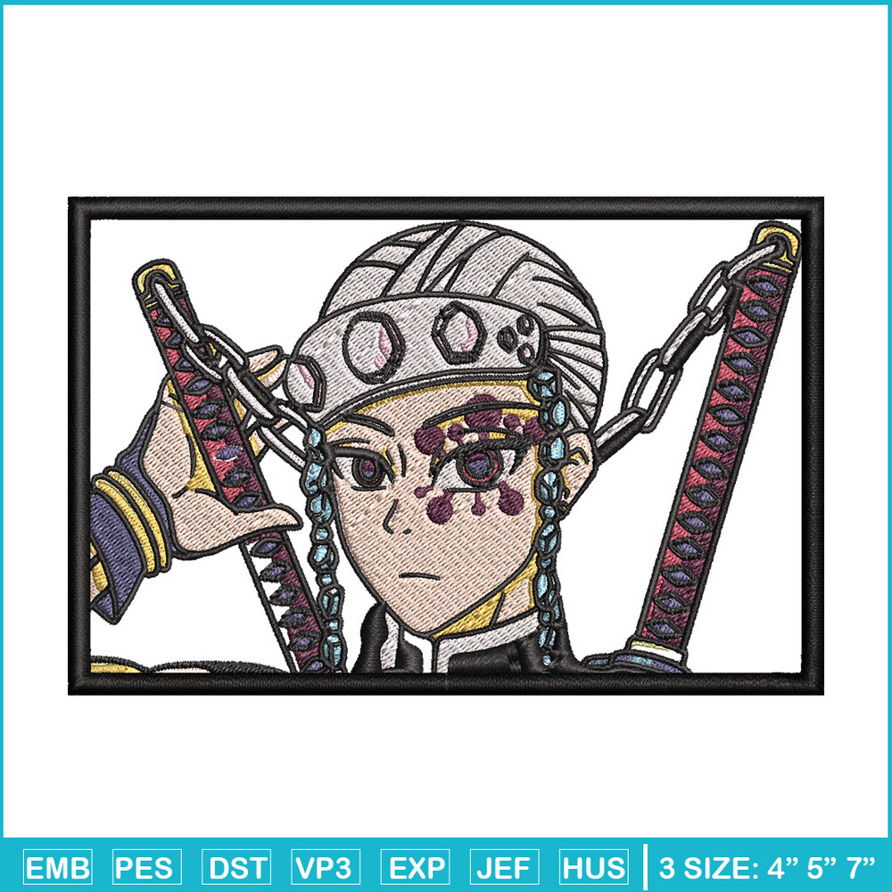Tengen frame embroidery design, Tengen embroidery, Anime design, Embroidery shirt, Embroidery file, Digital download.jpg