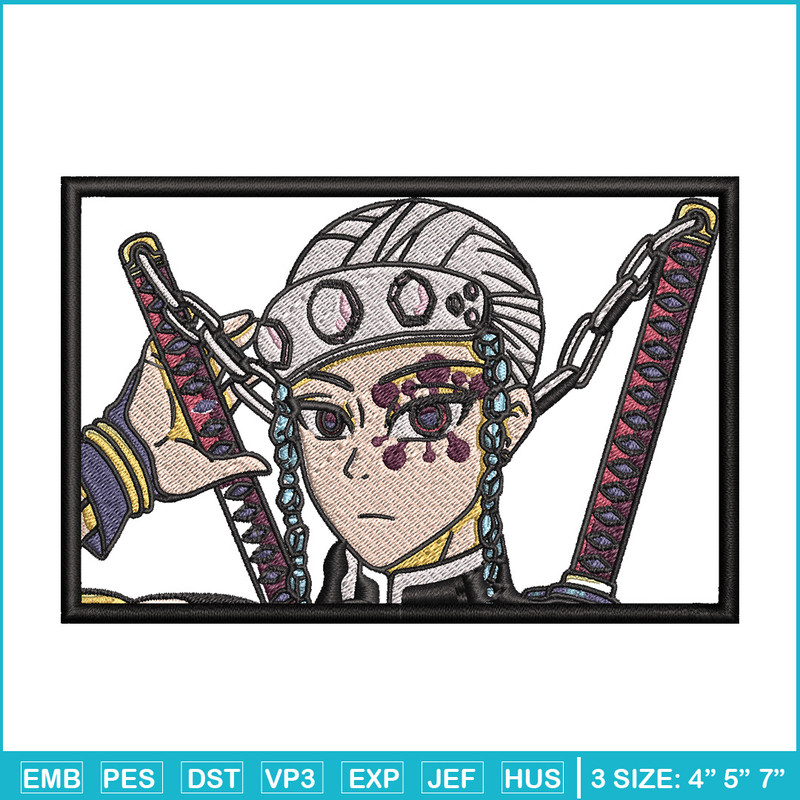 Tengen frame embroidery design, Tengen embroidery, Anime design, Embroidery shirt, Embroidery file, Digital download.jpg