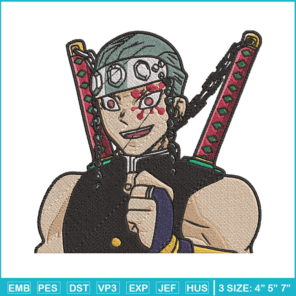 Tengen smile embroidery design, Tengen embroidery, Anime design, Embroidery shirt, Embroidery file, Digital download.jpg