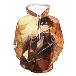 zhong li genshin impact all over print 3d hoodie zip hoodie, zhong li genshin impact 3d hoodie zip hoodie fleece hoodie