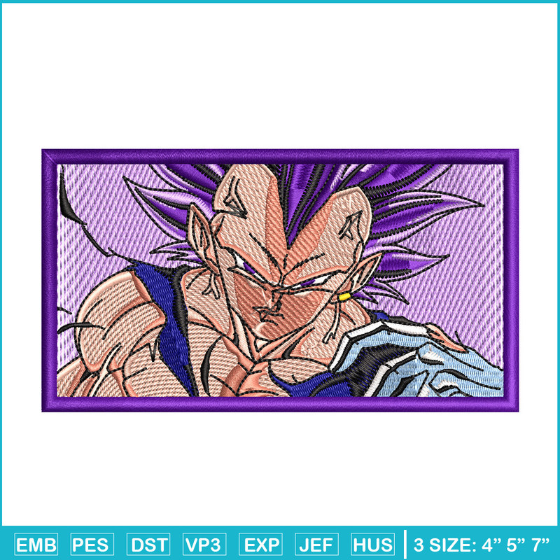 Vegeta ego box embroidery design, Dragonball embroidery, Anime design, Embroidery shirt,Embroidery file,Digital download.jpg