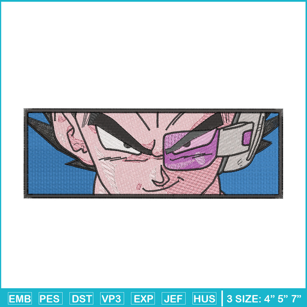 Vegeta sensor embroidery design, Dragonball embroidery, Anime design, Embroidery shirt, Embroidery file,Digital download.jpg