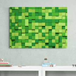 Pixel Canvas Prints 3D Wall Art Geometric 3D Wall