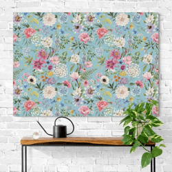 Floral Pattern Decor Painting Cotton Canvas Prints