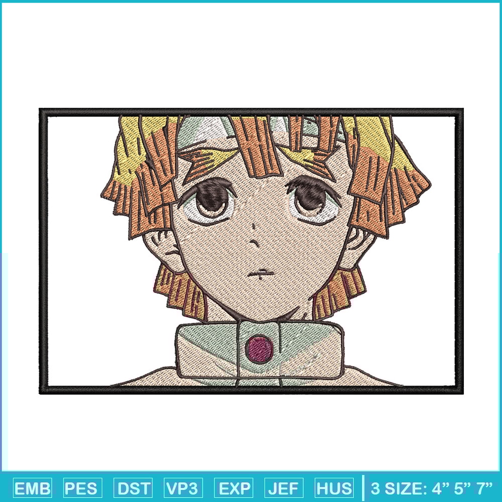 Zenitsu embroidery design, Zenitsu embroidery, Anime design, Embroidery shirt, Embroidery file, Digital download.jpg