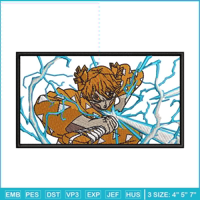 Zenitsu girl embroidery design, Zenitsu embroidery, Anime design, Embroidery shirt, Embroidery file, Digital download.jpg