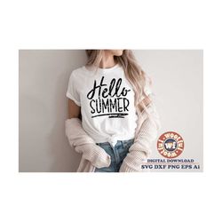 hello summer svg, grunge svg, summer quote, summer saying, summer svg, summer vibes svg, svg dxf eps ai png silhouette c