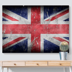 Britain Flag Wall Art Cotton Canvas Print Wall Decor