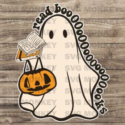 funny pumpkin ghost read books svg file for cricut svg eps dxf png