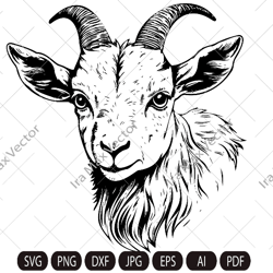 Goat Svg, Baby Goat Svg,Cute Goat svg, farm animal Svg, cute animal Svg ,Goat Svg Cut Files & Silhouette